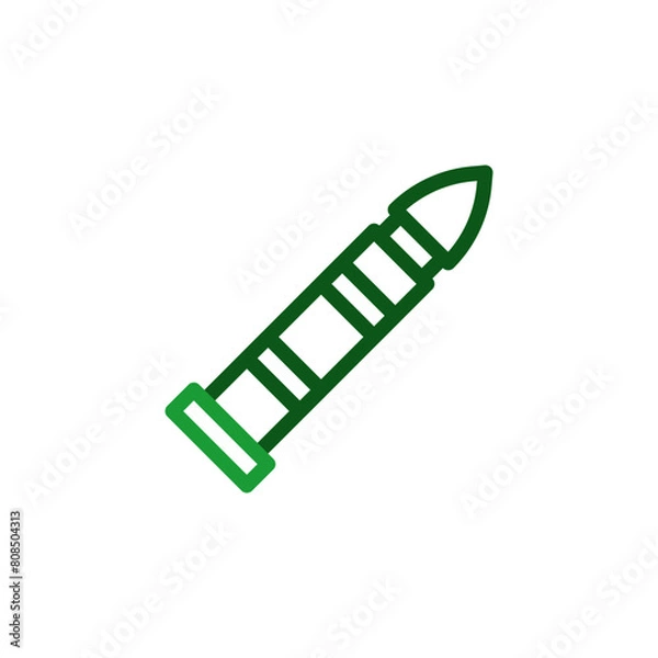 Obraz Bullet icon duocolor green military illustration.