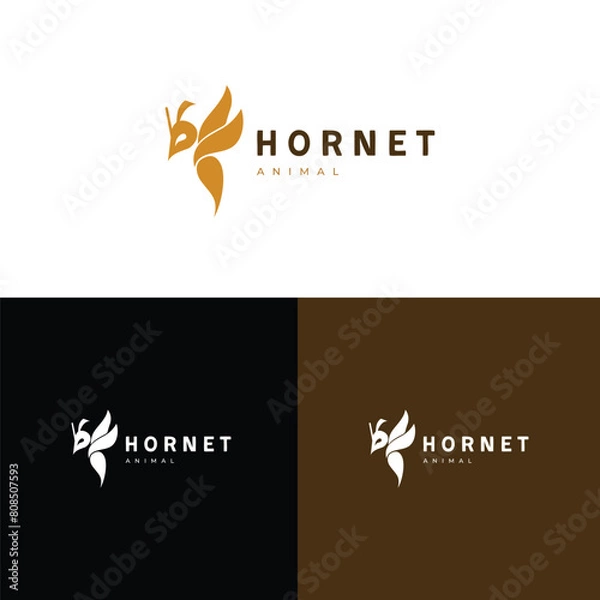 Obraz Hornet Vector minimalist line logo