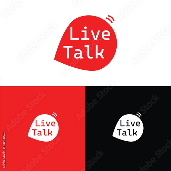 Fototapeta Vector livetalk logo illustration template design