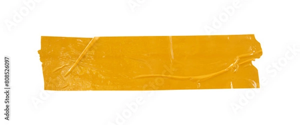 Obraz yellow tape on white background isolated