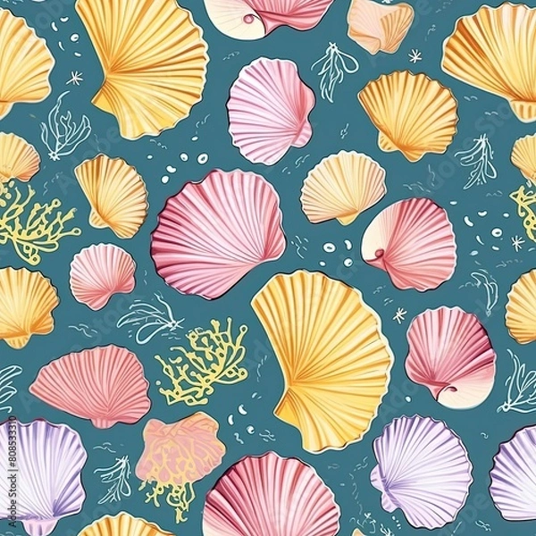 Fototapeta seamless pattern with illustration