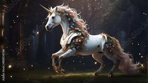 Obraz unicorn from a fairy tale, artificial intelligence