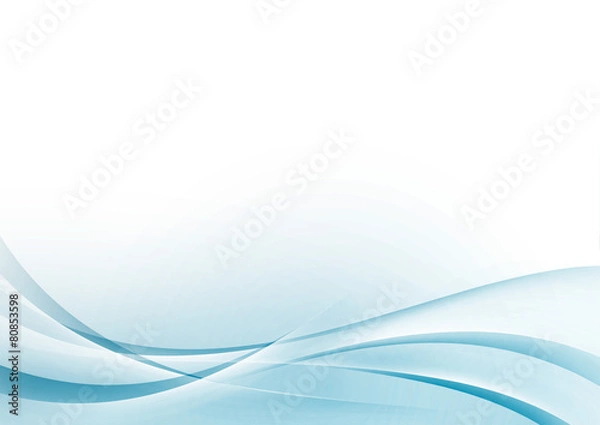 Fototapeta Blue transparent wave abstract certificate background border lay