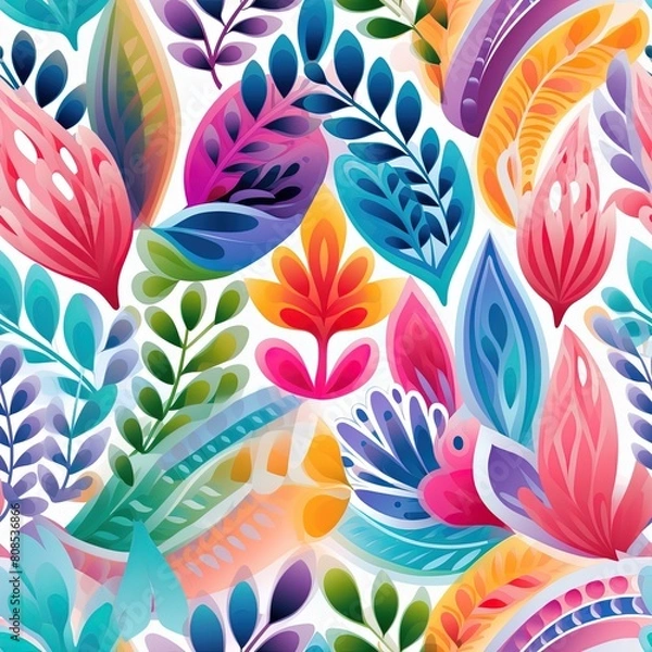 Fototapeta seamless pattern with flowers