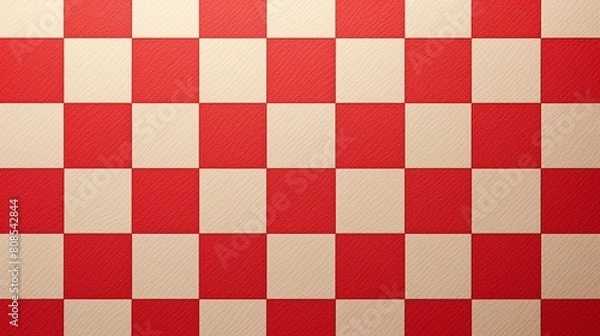Obraz 四角のチェック柄テクスチャー,赤5
