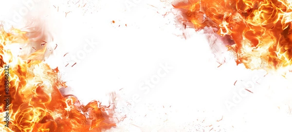 Obraz 炎素材、左右、背景透過
