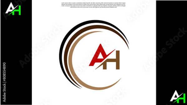 Obraz ah logo,design free dawounload.