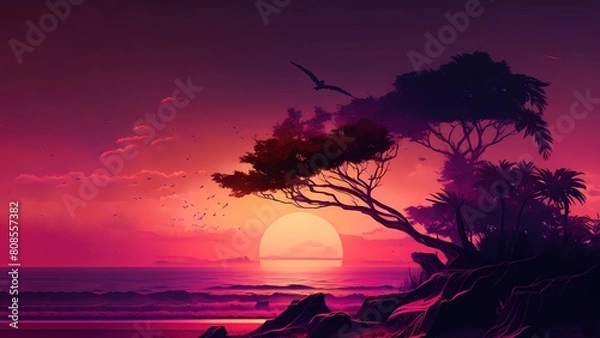 Obraz sunset over the sea