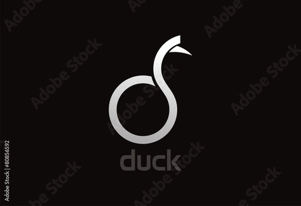Fototapeta Circle duck logo vector