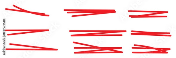 Fototapeta Drawn pen line oval set. Hand drawn marker stroke style doodle oval frame. Scribble round frame for text highlight. Vector illustration set.