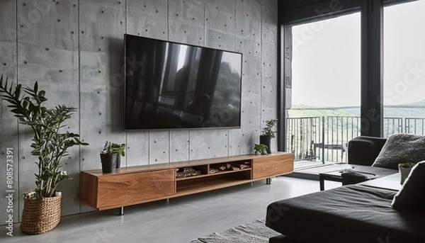 Fototapeta Urban Retreat: Loft Interior Design for Modern Living Rooms"