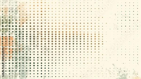 Fototapeta A minimalist background with a grid of evenly spaced dots in muted earth tones.