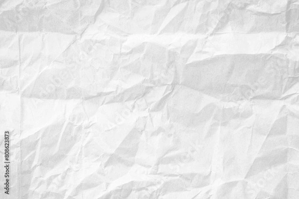 Fototapeta White recycled craft paper texture as background. Grey paper texture, Old vintage page or grunge vignette of old newspaper. Pattern rough art creased grunge letter. Hardboard with copy space for text.