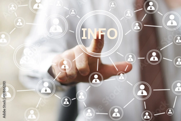 Obraz Biznes przycisk informacji ikona znak informacyjny.