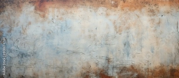 Fototapeta A textured surface either cement or stone featuring scratches cracks and stains making it suitable as a background Ample space is available for adding text