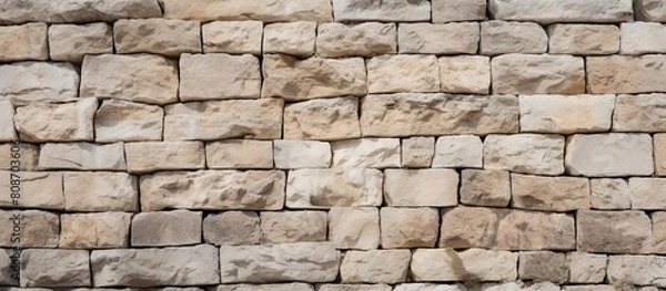 Fototapeta A section of an ancient stone wall that provides a perfect background for a copy space image