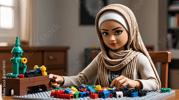 Obraz AI image generate of toys of various shapes