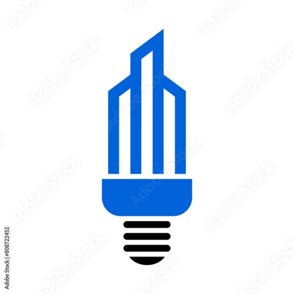 Obraz Bulb City Vector Logo Design Template
