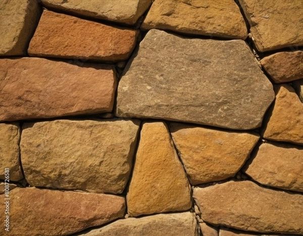 Obraz Bedrock Foundation Sand and Brickwork Floor, Generated AI