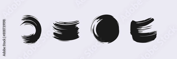 Fototapeta paint brush stroke splash or creative shape for social media