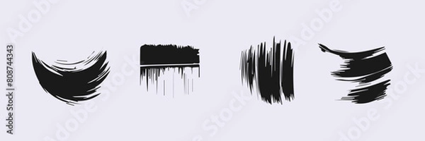 Fototapeta ink Brush Stroke, Dirty textures of banners, boxe, frames and design element