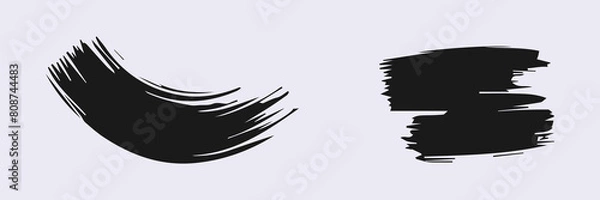 Obraz ink Brush Stroke, Dirty textures of banners, boxe, frames and design element