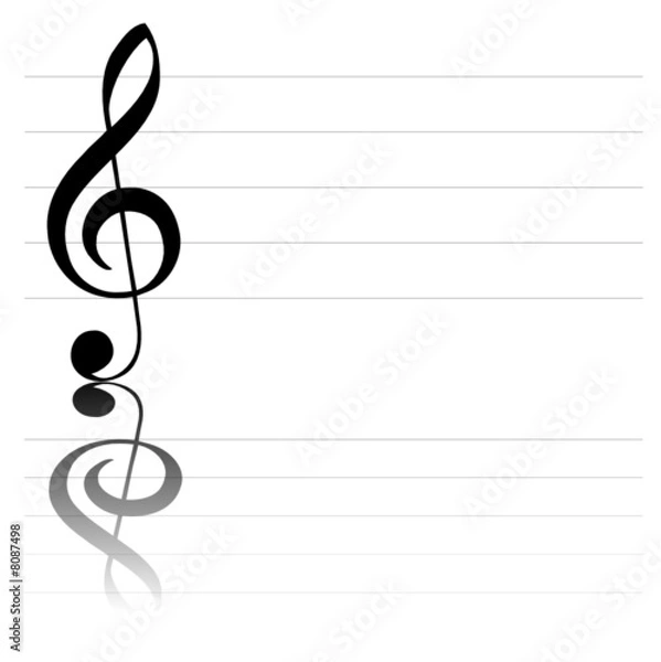 Fototapeta clef de sol