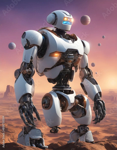 Fototapeta Robots take over the entire universe.