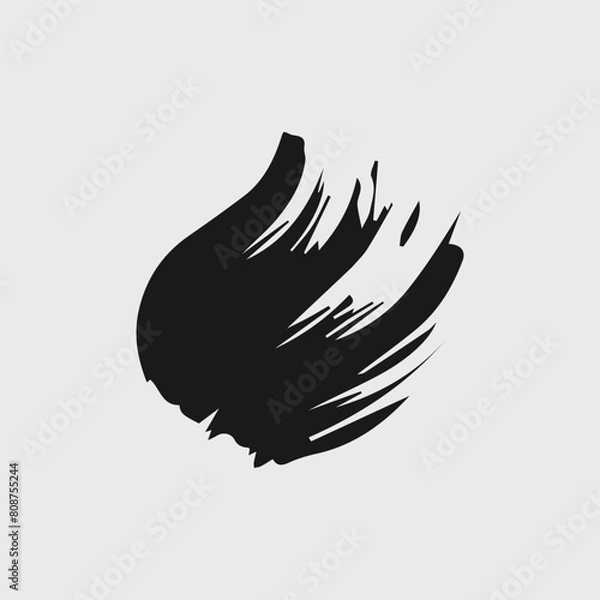 Obraz paint brush stroke, ink splatter and artistic design elements. Dirty watercolor texture, box, frame, grunge background, splash or creative shape