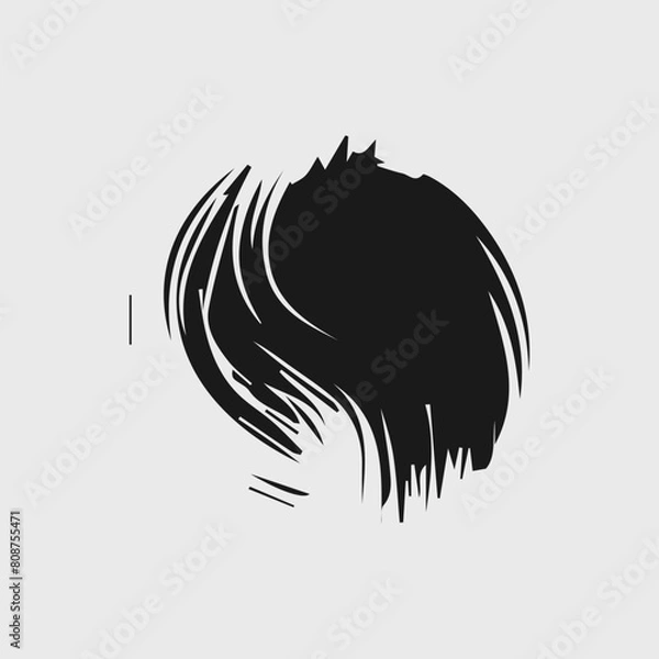 Obraz paint brush stroke, ink splatter and artistic design elements. Dirty watercolor texture, box, frame, grunge background, splash or creative shape