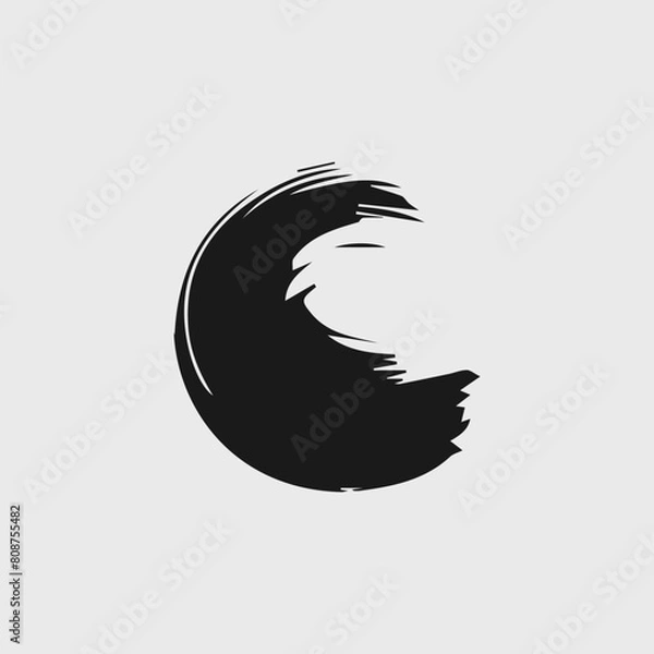 Obraz paint brush stroke, ink splatter and artistic design elements. Dirty watercolor texture, box, frame, grunge background, splash or creative shape