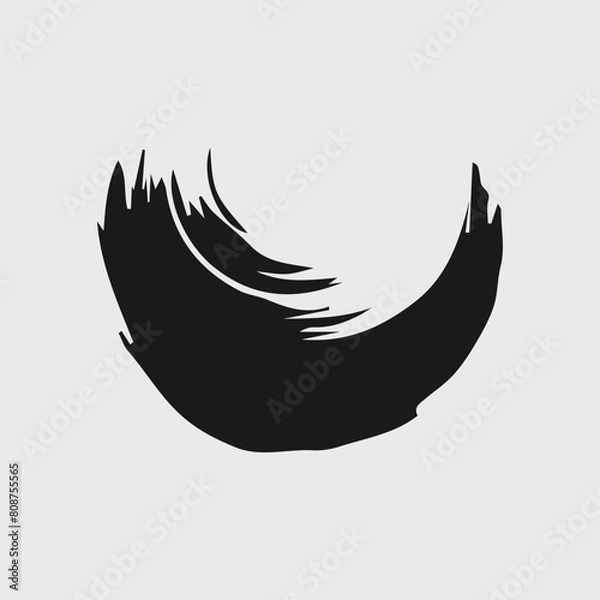 Obraz paint brush stroke, ink splatter and artistic design elements. Dirty watercolor texture, box, frame, grunge background, splash or creative shape