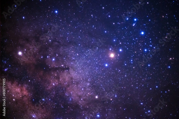 Fototapeta The center of Milky way galaxy with stars and space dust in the universe