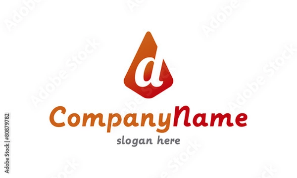 Fototapeta logo abstracto letra d