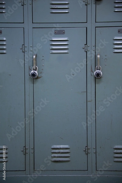 Obraz School Locker Green
