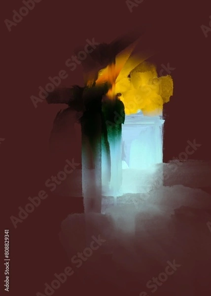Obraz Abstract colors heating light artistic expression 