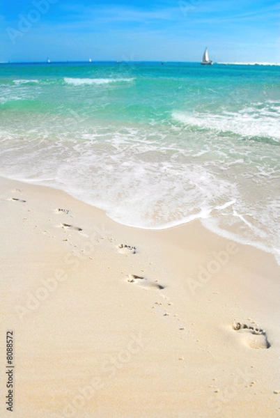 Obraz Footprints on Beach