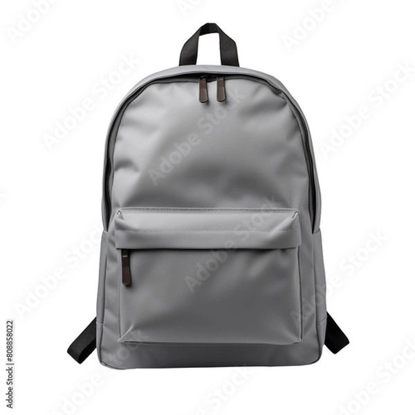 Obraz Gray backpack isolated on transparent background