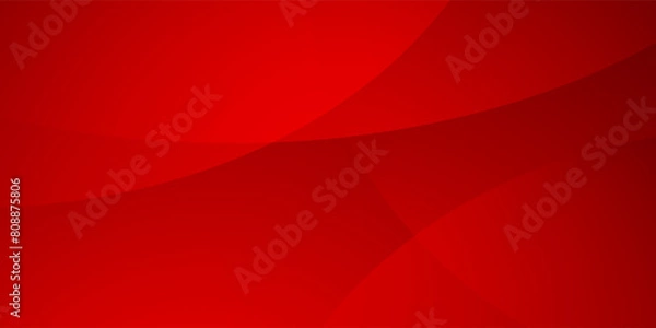 Obraz Red curve overlap modern background for corporate concept, template, poster, brochure, website, flyer design. Vector illustration