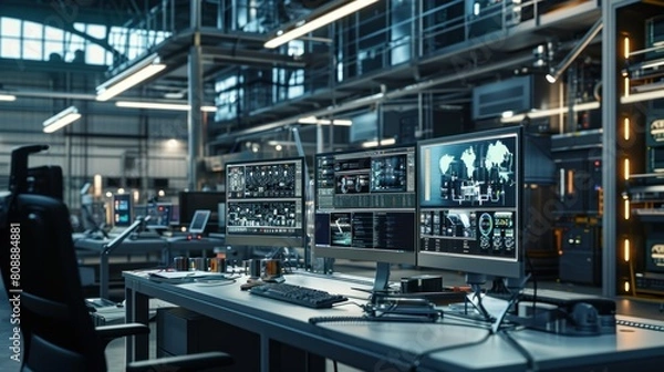 Fototapeta Workspace in an manufacturing company and equipment