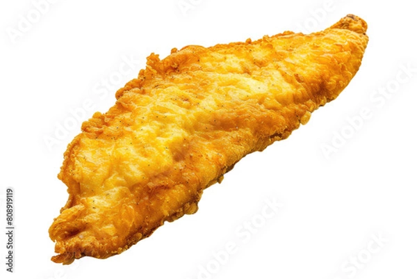Obraz Fried fish filet isolated on transparent background