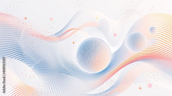Fototapeta horizontal poster background in modern minimalist style. with dynamic liquid gradient shapes