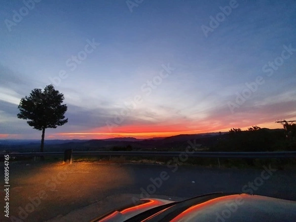 Obraz car sunset
