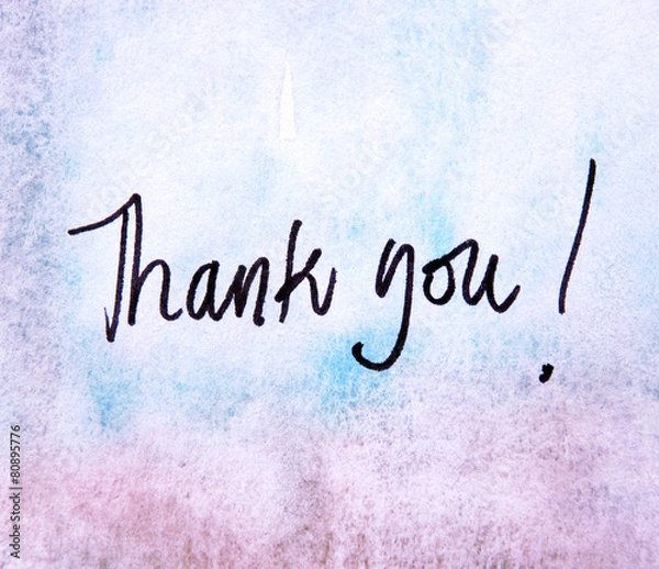 Obraz thank you message