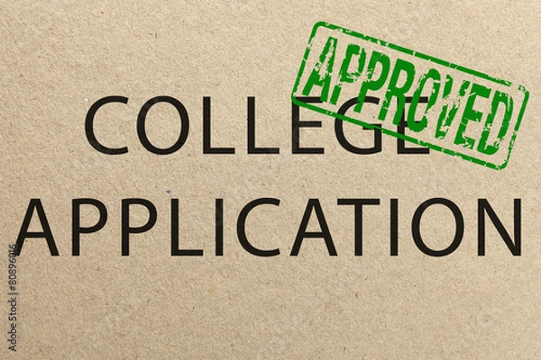 Fototapeta Approved college application form