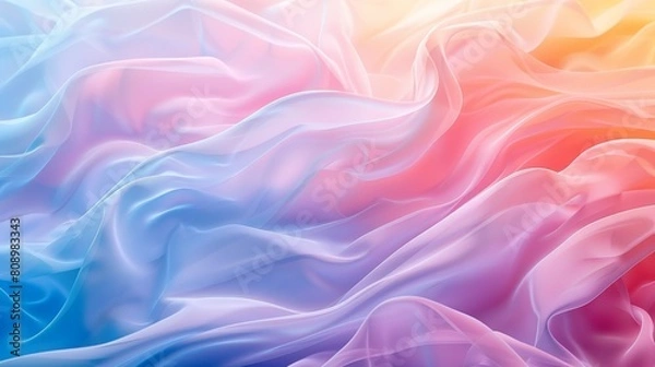 Fototapeta Abstract Backgrounds Soft Pastel: An illustration featuring soft pastel colors in abstract backgrounds