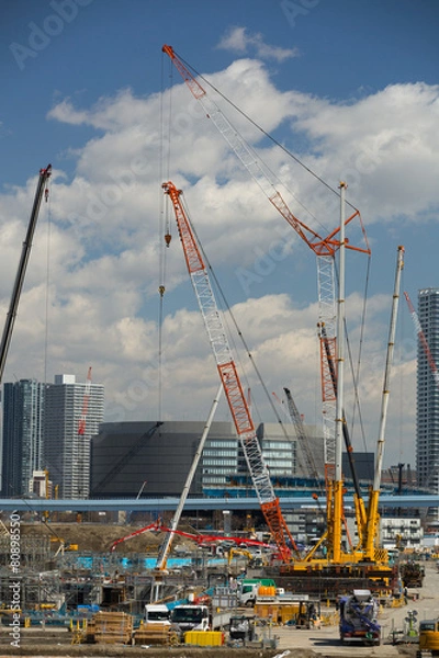 Fototapeta 再開発中の豊洲地区