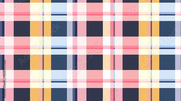 Fototapeta Seamless tartan plaid pattern background. Vector illustration.