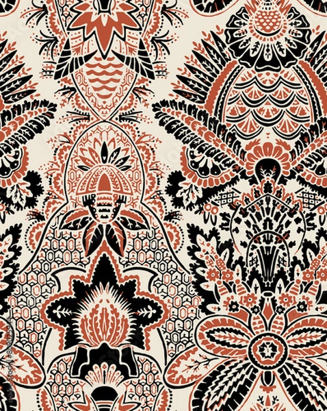Obraz Ornate damask vintage wallpaper pattern.