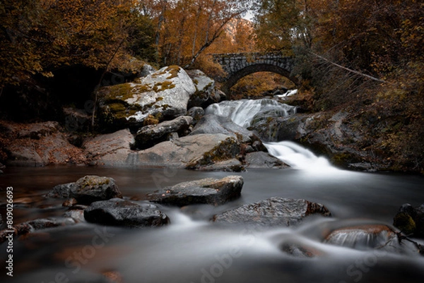 Obraz waterfall in autumn